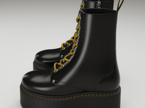 Dr Martens Jadon Max Platform Boots 3D 모델