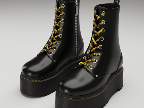 Dr Martens Jadon Max Platform Boots 3D 모델