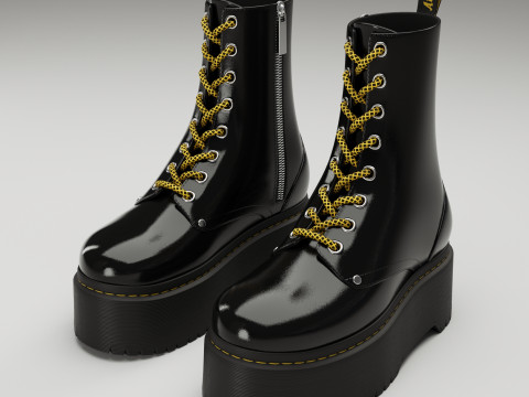 Dr Martens Jadon Max Platform Boots 3D 모델
