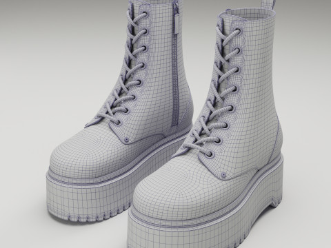 Dr Martens Jadon Max Platform Boots 3D 모델