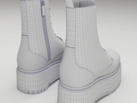 Dr Martens Jadon Max Platform Boots 3D Model