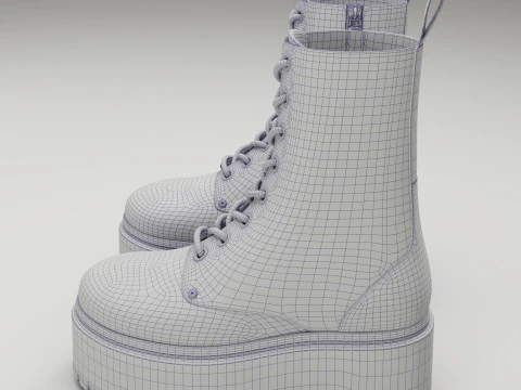 Dr Martens Jadon Max Platform Boots 3D Model
