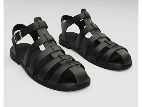 Sandały gladiatorki Ezerosy z paskiem Model 3D