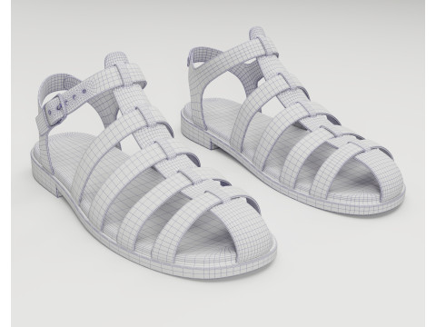 Ezerosy gladiators strappy sandals Modelo 3D