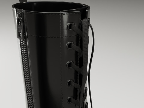 Battle boots on high platform collection 3Dモデル