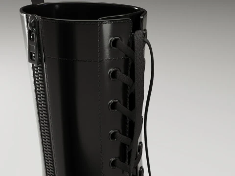 Battle boots on high platform collection 3D Model