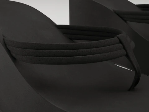 Collection of thong high plaform sandals 3D Model
