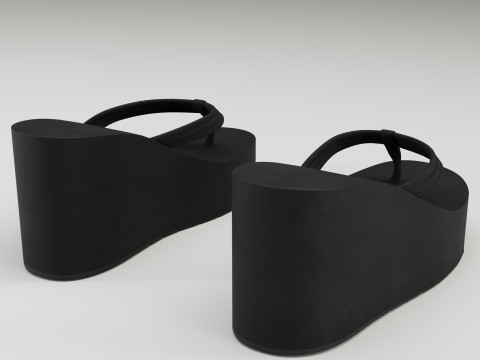 Collection of thong high plaform sandals 3D 모델