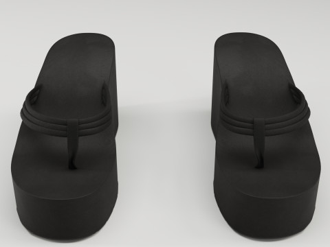 Collection of thong high plaform sandals 3D 모델