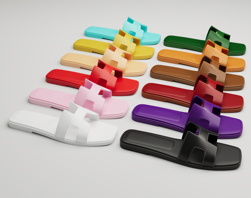Hermes Sandals Collection 3D मॉडल .c4d .max .obj .3ds .fbx .stl .blend