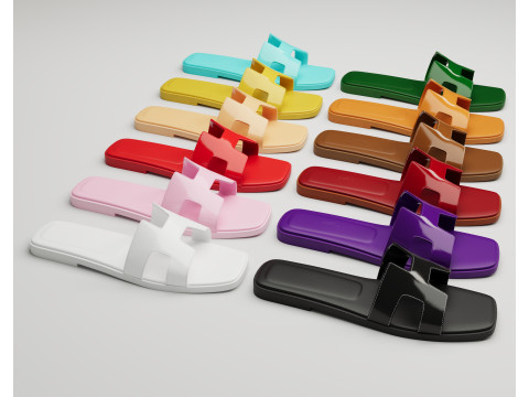 Hermes Sandals Collection 3D मॉडल