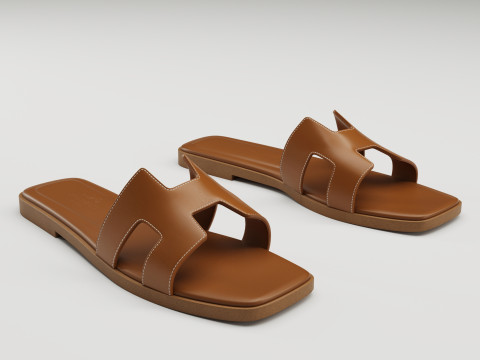 Hermes Sandals Collection 3D मॉडल
