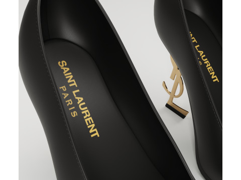 Saint Laurent paris opyum leather high heels collection Modèle 3D