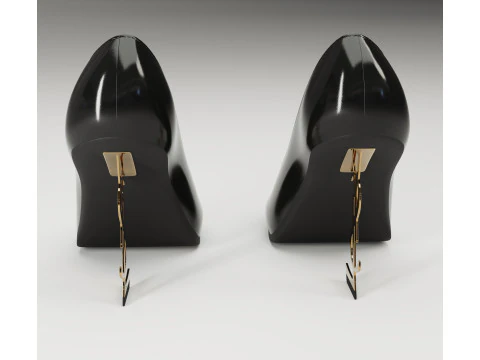 Saint Laurent paris opyum leather high heels collection 3D Model