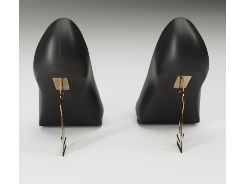 Saint Laurent paris opyum leather high heels collection Modèle 3D