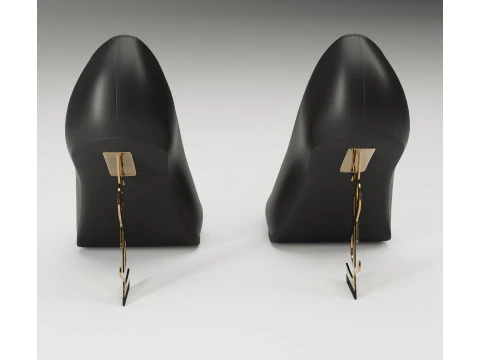 Saint Laurent paris opyum leather high heels collection 3D Model