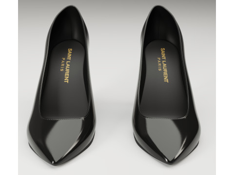 Saint Laurent paris opyum leather high heels collection Modèle 3D
