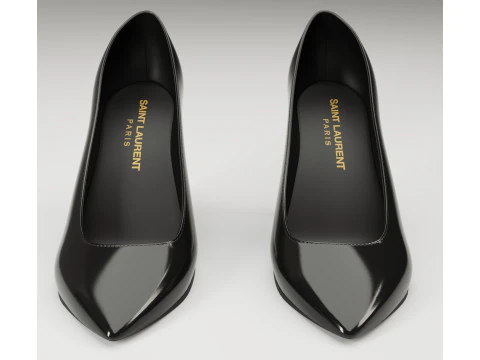 Saint Laurent paris opyum leather high heels collection 3D Model
