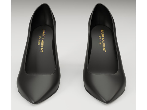 Saint Laurent paris opyum leather high heels collection Modèle 3D