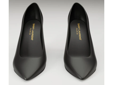 Saint Laurent paris opyum leather high heels collection 3D Model