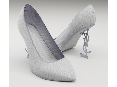 Saint Laurent paris opyum leather high heels collection Modèle 3D