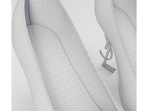 Saint Laurent paris opyum leather high heels collection Modèle 3D