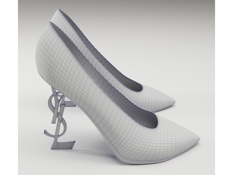 Saint Laurent paris opyum leather high heels collection Modèle 3D