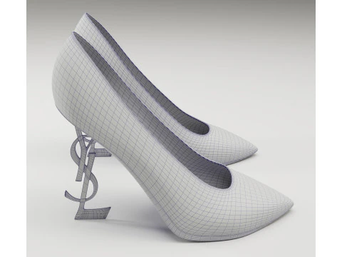 Saint Laurent paris opyum leather high heels collection 3D Model