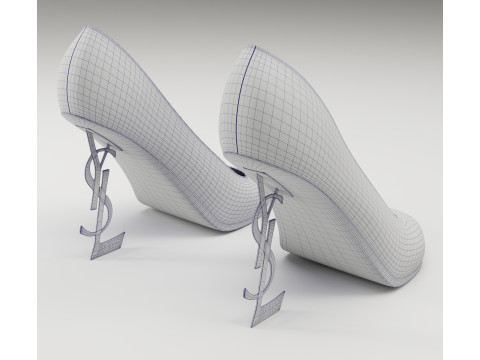 Saint Laurent paris opyum leather high heels collection Modèle 3D