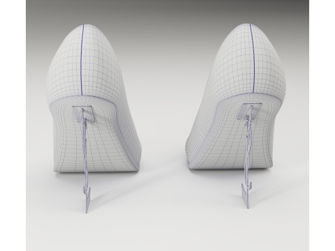 Saint Laurent paris opyum leather high heels collection Modèle 3D