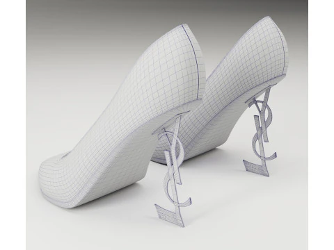 Saint Laurent paris opyum leather high heels collection 3D Model