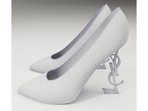 Saint Laurent paris opyum leather high heels collection Modèle 3D