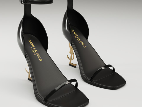 Saint Laurent heels glossy and mate collection 3D Model