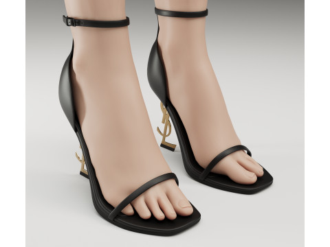 Saint Laurent heels glossy and mate collection 3D Model