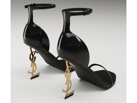 Saint Laurent heels glossy and mate collection 3D Model
