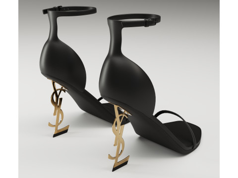 Saint Laurent heels glossy and mate collection 3D Model