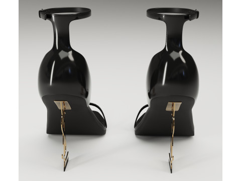 Saint Laurent heels glossy and mate collection 3D Model