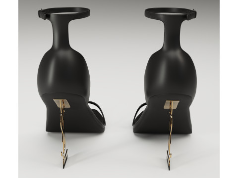 Saint Laurent heels glossy and mate collection 3D Model