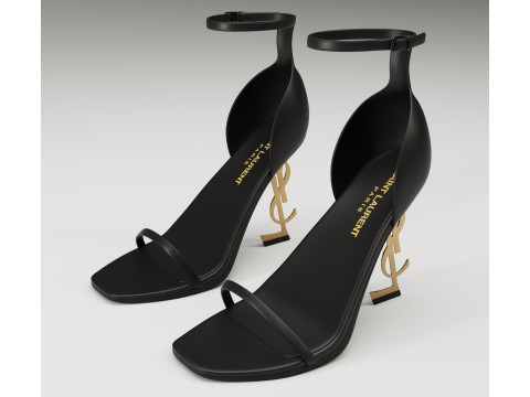 Saint Laurent heels glossy and mate collection 3D Model