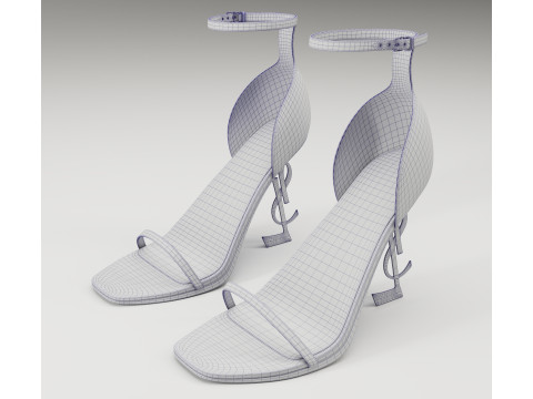 Saint Laurent heels glossy and mate collection 3D Model