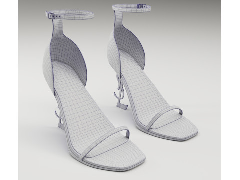 Saint Laurent heels glossy and mate collection 3D Model