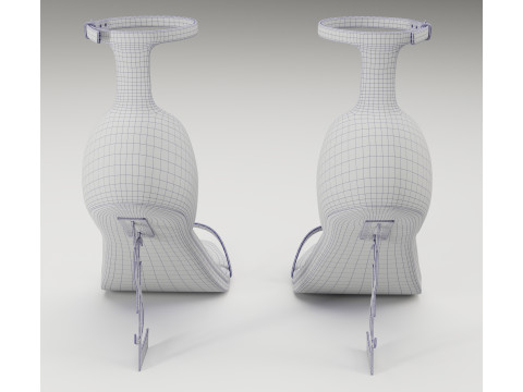 Saint Laurent heels glossy and mate collection 3D Model