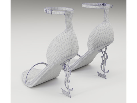 Saint Laurent heels glossy and mate collection 3D Model
