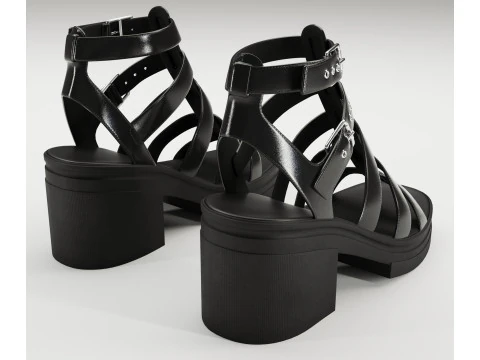 Sand&aacute;lias grossas de estrada, cole&ccedil;&atilde;o de design Asos Modelo 3D