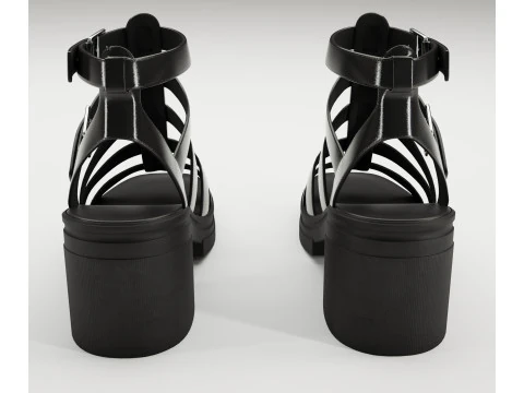 Sand&aacute;lias grossas de estrada, cole&ccedil;&atilde;o de design Asos Modelo 3D