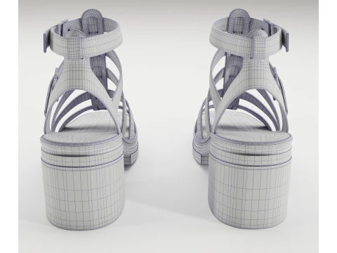 Sand&aacute;lias grossas de estrada, cole&ccedil;&atilde;o de design Asos Modelo 3D