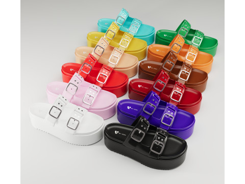 Sandals V by Very Wide Fit Collection 3D Model