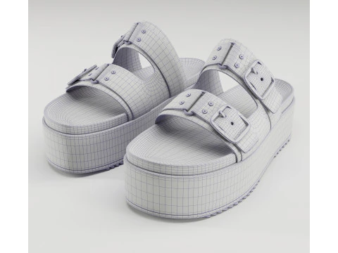 Sandals V by Very Wide Fit Collection 3D Model