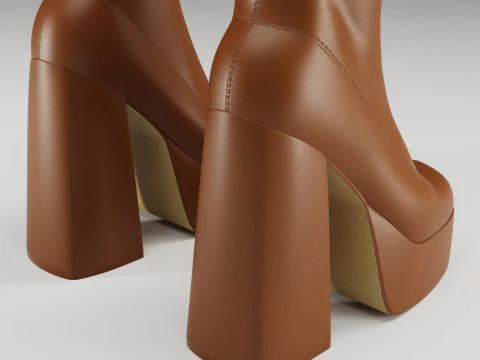 Collection of NOKWOL Emmie platform knee boots 3D Model