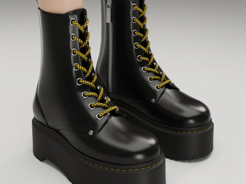 Dr Martens Jadon Max Platform Boots collection 3D Model